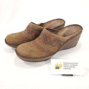 Clarks Artisan Slip On Casual Leather Mule Slides Womens Size 9.5 72930 Brown